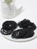 Bucket of 100 Basic Seamless Hair Extensions, Threaded Non-slip Hair Ties, High Ponytail Hair Ties That Do Not Hurt Your Hair, Rubber Bands