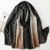 180*88cm Gradient color Gold Foil Wrap Scarfs for Women Fashion Hijab Shimmer Sparkle Womens Scarves Bling Bling Shawls Cotton Feeling Shawl Scarf
