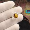 Yellow Citrine Gemstone Sterling Silver Handmade Jewelry Engagement Ring For Women RR-77-16