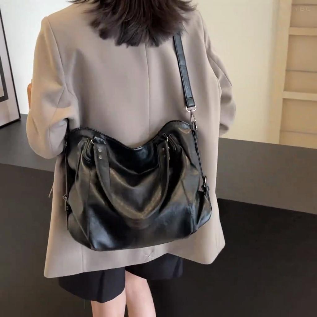 Big PU Leather Crossbody Bags for Women 2024 Winter Y2K New Trend Korean Fashion Shoulder Bag Luxury Designer Handbags