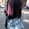 Denim Messenger Bag Women's Large Capacity Shoulder Bag Student Class Bag