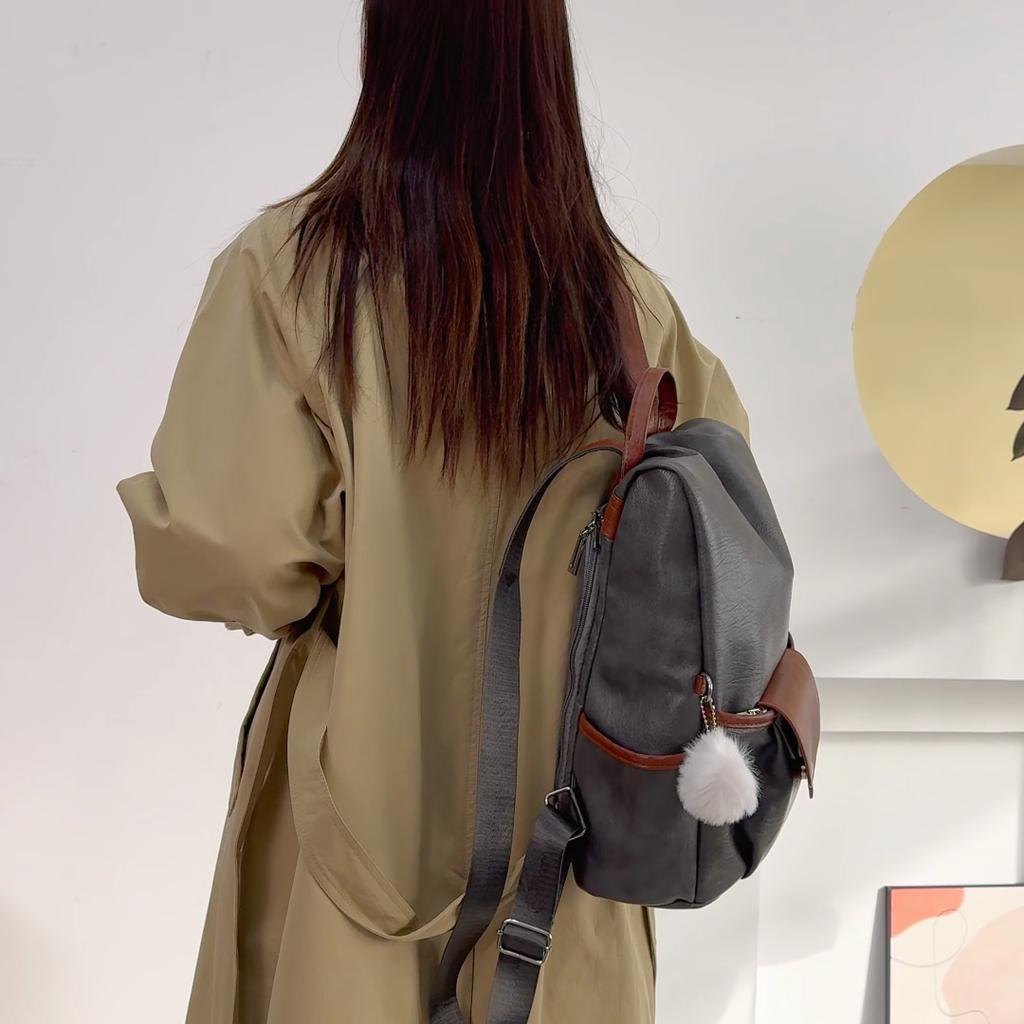 PU Backpack Female Commuter Backpack Student School Bag