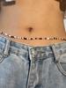 Fashionable Trendy Beach Vacation Style Sexy Rice Bead Waist Chain Set for Women, Beaded Shell Beach Body Chain