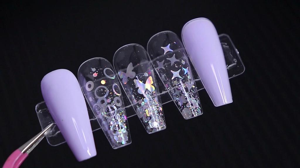 7 Packungen * 2G Laser Silber Serie Pailletten Nageldekorationsmaterialien zur Herstellung bezaubernder Nägel