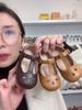 Retro Shallow Mouth Children's Shoes Girls Leather Shoes Hollow Breathable Princess Shoes Baby Single Shoes