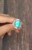 Turquoise & Swiss Blue Topaz Sterling Silver Statement Ring – Elegant Handmade Jewelry Gift, Beautiful blue ring for her, Women's Jewelry gift