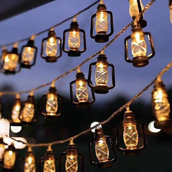 Solar Led Light Outdoor Solar Lamp Kerosene Bottle Retro Light String Christmas  Fairy Garden Yard Camping Lights Decoration