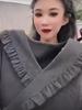 French V-neck Ruffle Design Long-sleeved T-shirt for Women Spring and Autumn New Fashion Irregular High-end Top