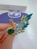 Light Luxury Elegant Gradual Change Crystal Peacock Brooch High-end Fashion Exquisite Pin Women Elegant Atmosphere Corsage Accessories