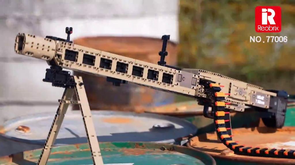 Building Block Technology Electric MG42 Machine Gun WW2 Battlefield Classic Heavy Weapon Series Bricks Toys For Children 1886PCS