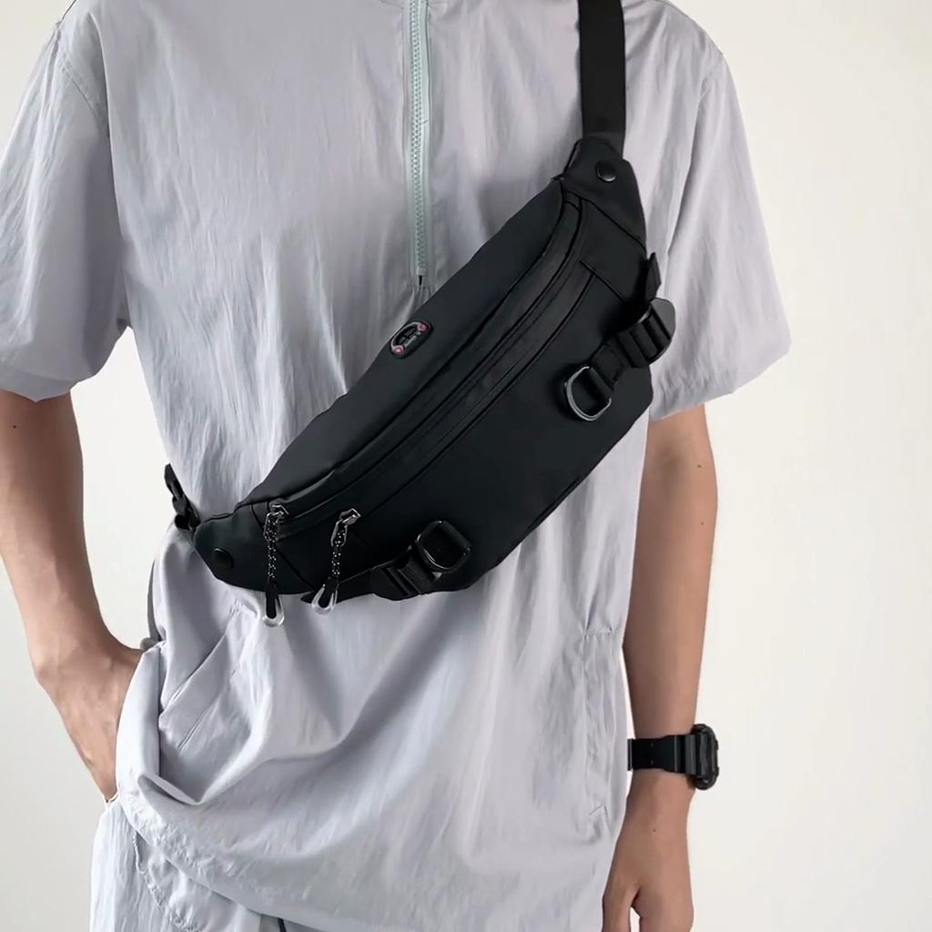 Men's Large Capacity Chest Bag Mobile Phone Bag Waist Bag Crossbody Bag