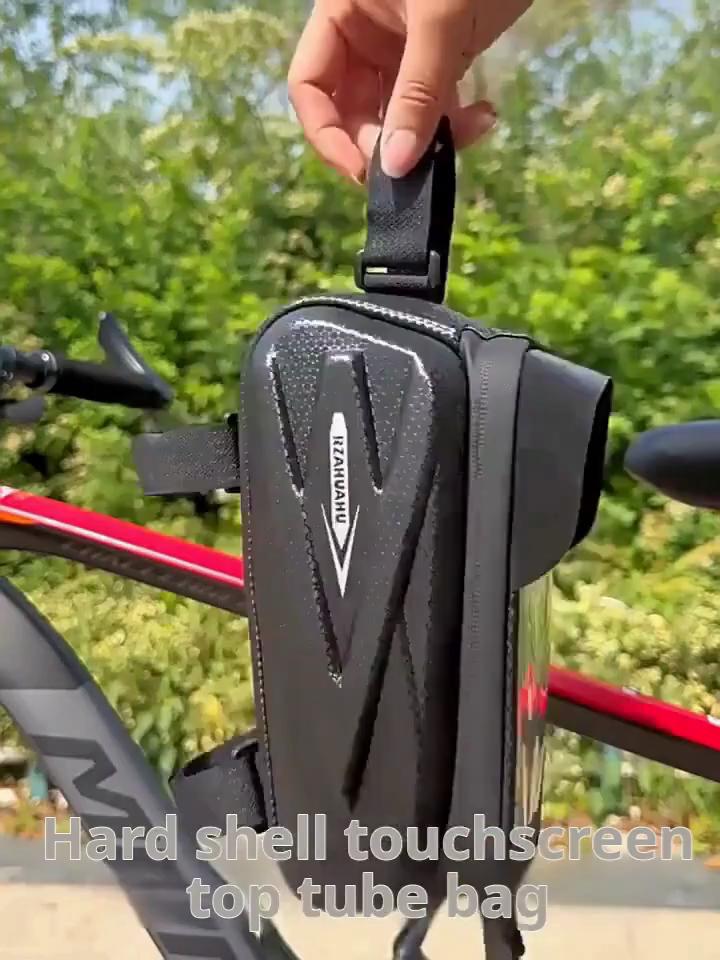 Bicycle Front Beam Bag Front Tube Cycling Bag Bicycle Waterproof Phone Case Holder Touchscreen Waterproof Saddle Bag Accessories