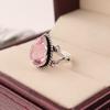 Morganite Gemstone 925 Sterling Silver Jewelry Handmade Bezel Set Ring For Gift RR-57-5