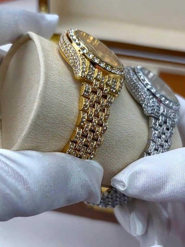 Luxury Jewelry Watch For Women Hip Hop Brand Fashion Waterproof Iced Diamond Quartz WristWatch Ladies Gift