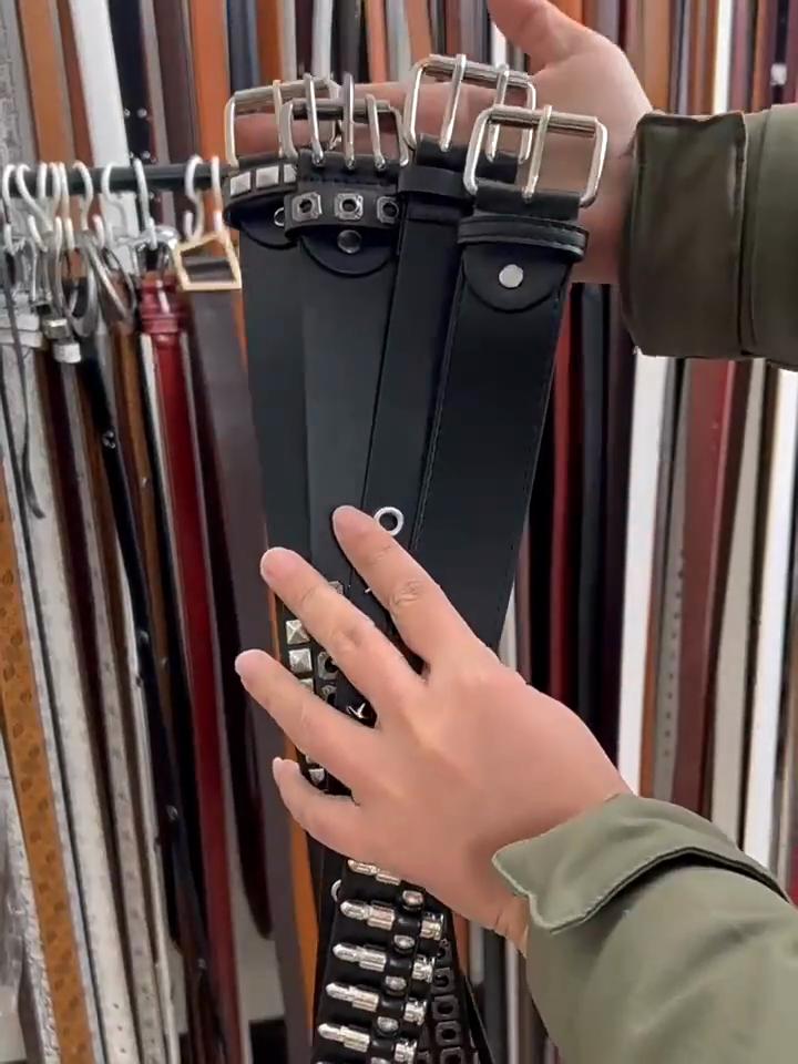 Módní Bullet intarzované pánské speciální dekorace džíny pásek ženy