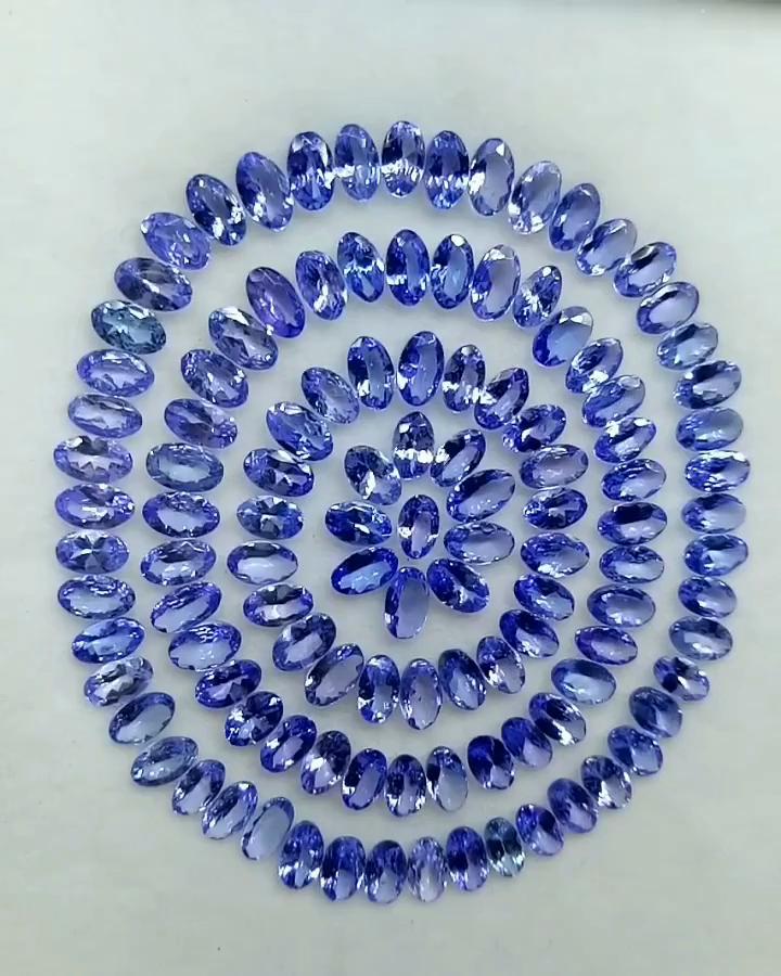 A Quality Natural Oval Cut 4 To 8 MM Size Tanzanite Gemstone, Loose Gemstones, Calibrated Size Tanzanite Gemstone For Making Jewelry