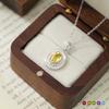 S925 Sterling Silver Clavicle Chain Oval Natural Crystal Pendant Luxury Wire Drawing Craft Minimalist Light Luxury Necklace For Women Daily Jewelry