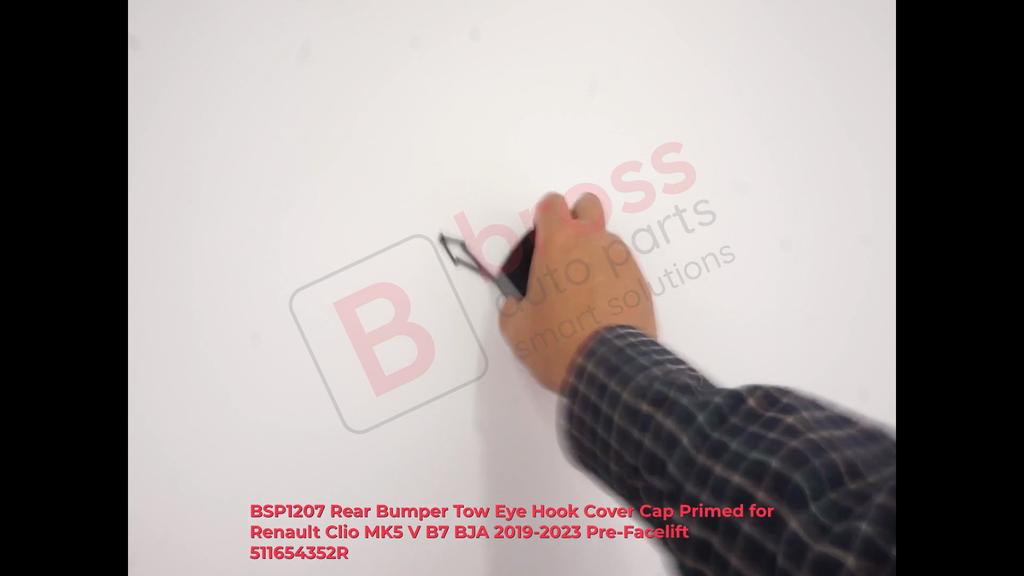 BSP1207 Rear Bumper Tow Eye Hook Cover Cap Primed for Renault Clio MK5 V B7 BJA 2019-2023 Pre-Facelift 511654352R