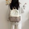 Women Contrast Color Backpack Junior High School Student Travel Small Schoolbag