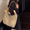 Yogodlns Casual Woven Straw Bag Large Capacity Fashionable Shoulder Beach Vacation Bag for Spring Summer Shopper Handbag Totes