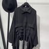 Xitao Irregular Batwing Sleeve Shirt Turn Down Single Breasted Loose Women Shirt DMJ3958