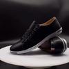 Vintage Fashion Outdoor Large Size Men's Shoes Fashionable Lace-up Leather Shoes White Casual Shoes Student Sneakers for Men Comfortable Shoes