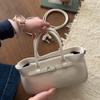 Minimalist Structured Tote Bag with Top Handle and Detachable Strap Elegant Women's Handbag for Office and Daily Use