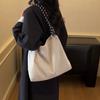 Vintage Large Capacity Corduroy Bag Women's Solid Color Underarm Shoulder Bag