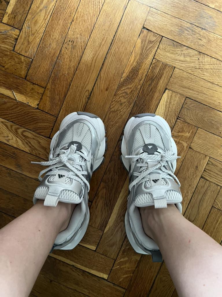 adidas ATP シルバー×グレー XL USA製 80s ビンテージ adidas ATP シルバーグレー ジャージ パンツ