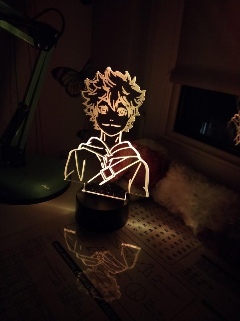 Luce notturna 3d Anime Haikyu Bokuto Luce per la decorazione della camera da letto Bambino Regalo di compleanno per bambini Manga Gadget Kotaro Bokuto Lampada Haikyuu
