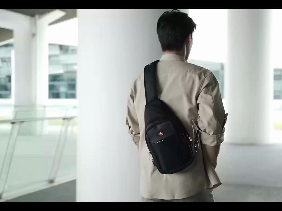 CROSSGEAR Chest Bag, Casual and Sport, Shoulder Bag, Flat Crossbody Bag, Cycling Phone Bag, Storage Pouch