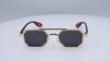 Vintage Quadratische Sonnenbrille für Herren Steampunk Sonnenbrille Retro Damen Punk Stil Modebrille Retro Shades Gafas De Sol