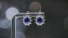 925 Sterling Sølv Øredobber Naturlig Fylt blå safir ekte edelstener Lett Luksus Fine Smykker for kvinners valentinsgaver