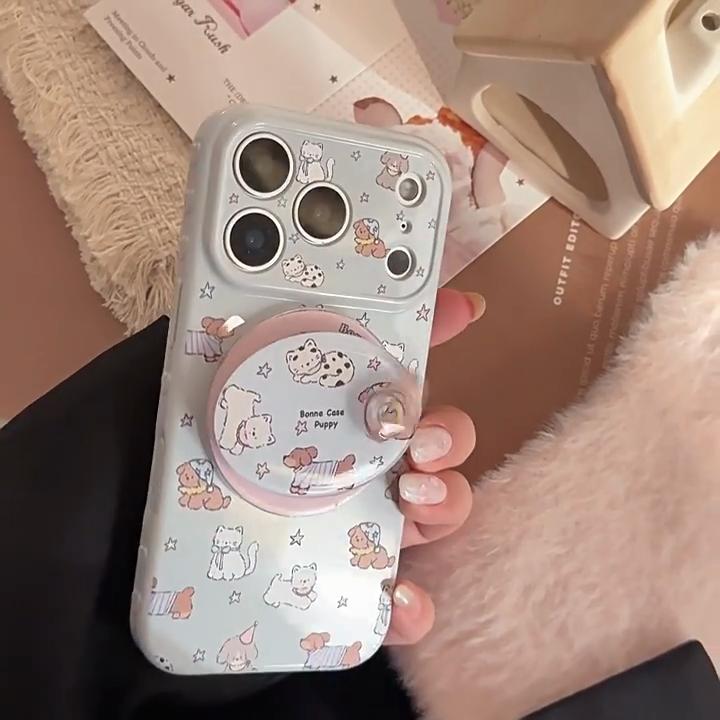 Cartoon Animal Magnetic Phone Case Compatible with iPhone 16, iPhone 17, and iPhone 17 Pro Max