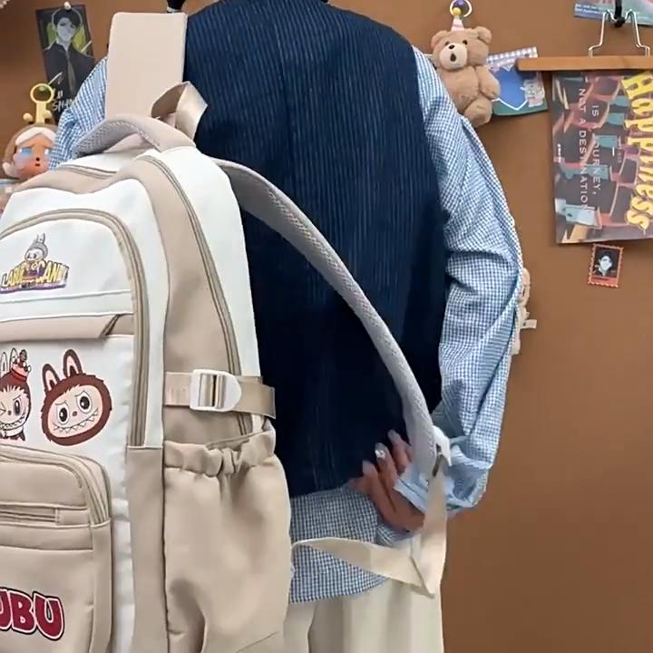 LABUBU Backpack School Bag Backpack Children's Bag LABUBU Elementary School Backpack Girl Boy School Backpack 6 Colors