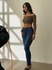 Spring and Autumn Women's Pants High Stretch Calf Pants Hip Lifting Jeans