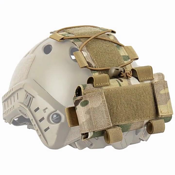 Taktický helmový bateriový pack MK2, Nylonová rozšiřující kapsa na závaží pro helmu FAST Airsoft Wargame
