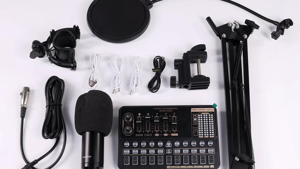 V10 Live Sound Card Set Condenser M800 Microphone Mobile Karaoke Computer Live Tik Tok Equipment Set
