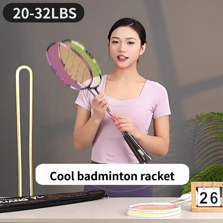 21-30 LBS Badminton Racket Carbon Fiber Man Woman Adult High Elasticity Durable Major Attack Racket Defense Competition Level