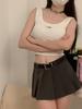 Secret Jam Goth Dark Lace Gothic High Waist Pleated Mini Skirts Harajuku Black E-Girl Sweet A-Line Micro Skirt