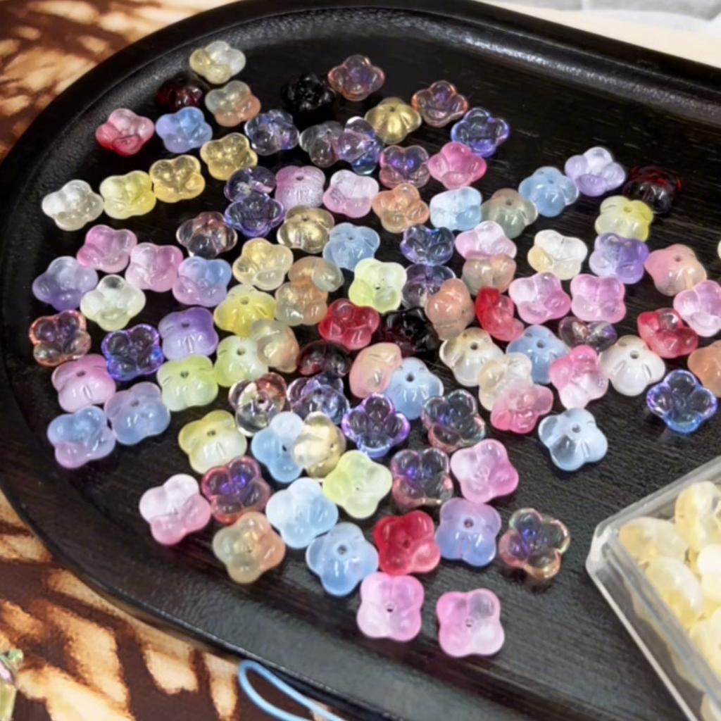 10Pcs Osmanthus Fragrans Glass Gradient Bead Interval Scattered Beads For DIY Bracelets Necklaces Jewelry Making