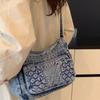 Denim Crossbody Bag for Women with Multi - Pockets & Quilted Detail, Lightweight & Stylish Shoulder Purse