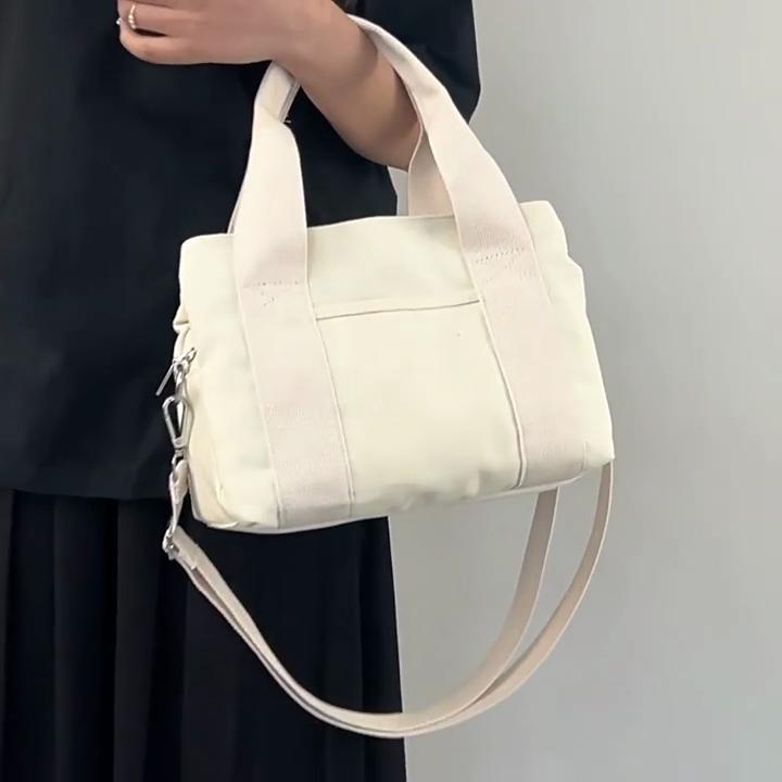 Multi-compartment Multi-pocket Large Capacity Tote Bag Small Work Bag Thousand-layer Canvas Hand-held Shoulder Messenger Bag