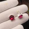 Pink Rubellite Gemstone 925 Sterling Silver Handmade Women's Jewelry Designer Minimalist Studs Earring 1" For Gift EE-181-7
