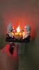 Luz noturna de fogueira fantasma fofa, abóbora de Halloween, decoração de quarto piscante, luzes noturnas, do anoitecer ao amanhecer, lâmpada LED, plugue na parede