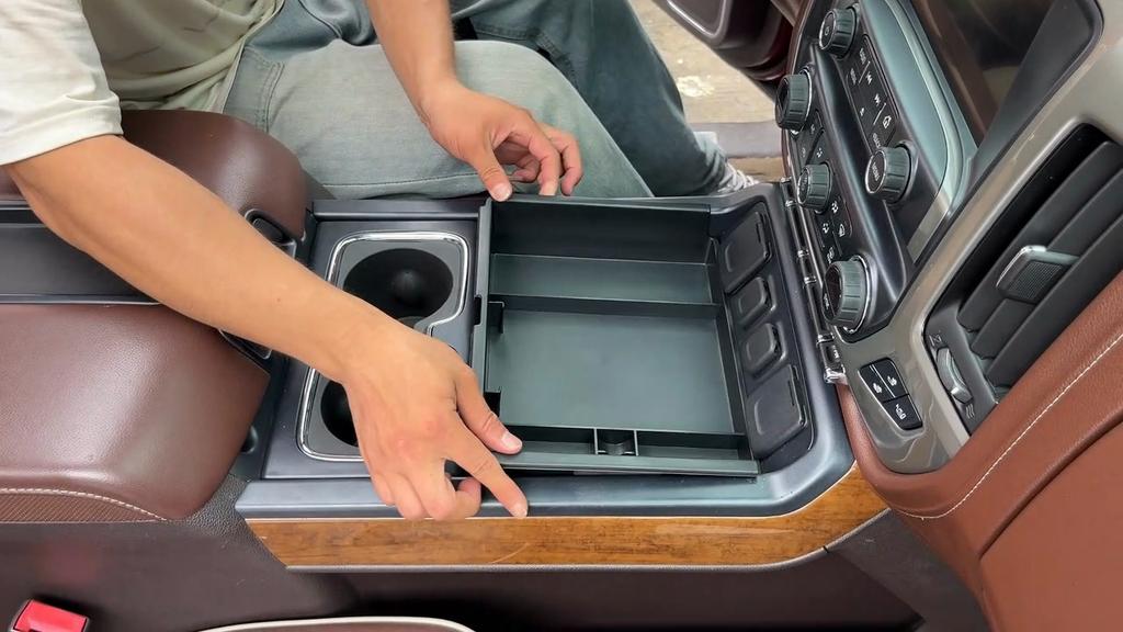 Front Center Console Cup Holder Storage Box Organizer Container For Chevy Silverado /GMC/SIERRA 2014-2018 Stowing Tidying Accessories