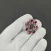 Beautiful Red Garnet Gemstone Handmade 925 Sterling Silver Ring - Bohemian Jewelry Ring - Handmade Boho Flower Jewelry for Women & Men, Gifts For Mom