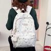 Star Print Large Capacity Backpack Grade 3-6 Student Schoolbag