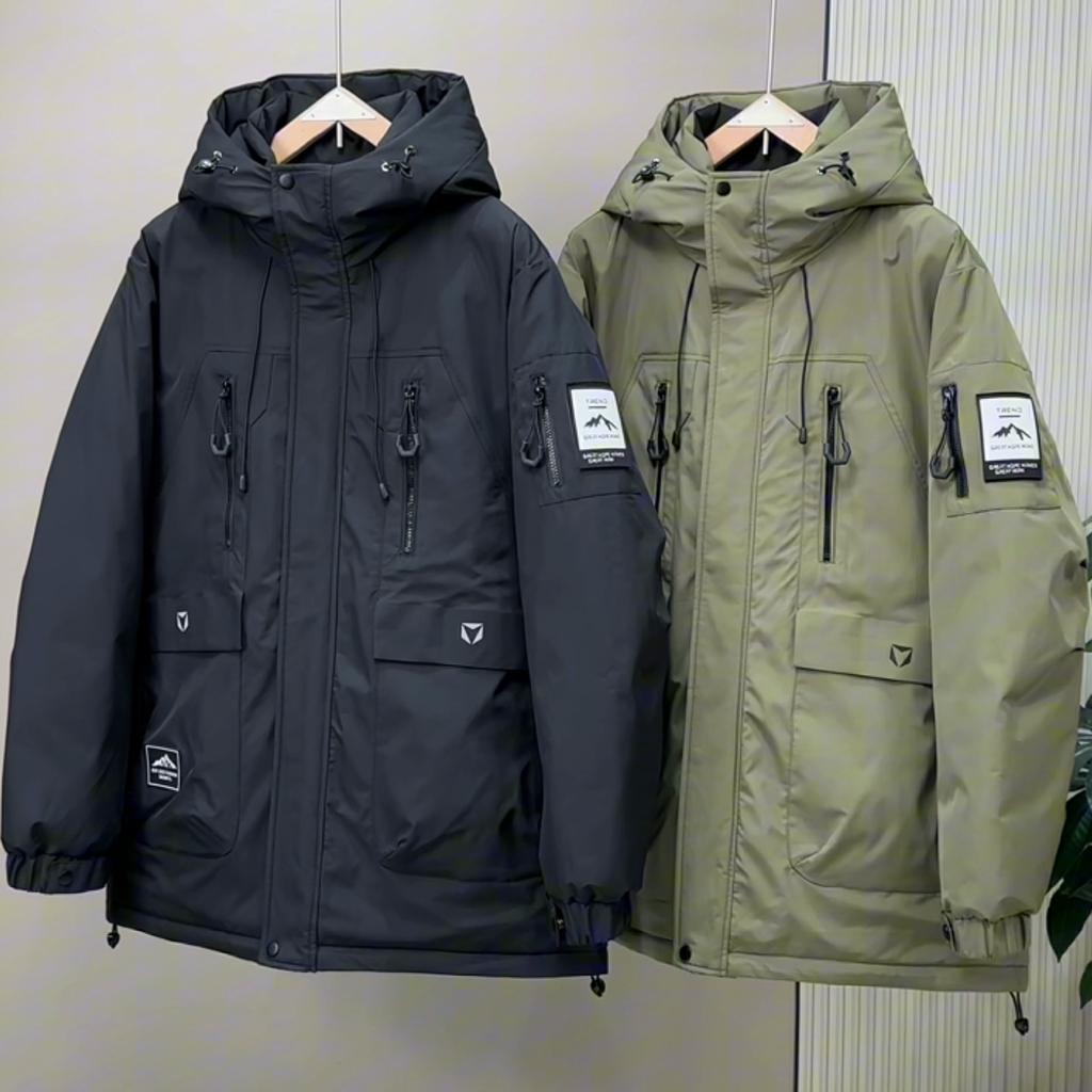 Plus Size 5XL-11XL Fashion Winter Parkas Men's Down Jackets Hooded Waterproof Casual Loose Thick Warm Oversize Outerwears Men Down Coat