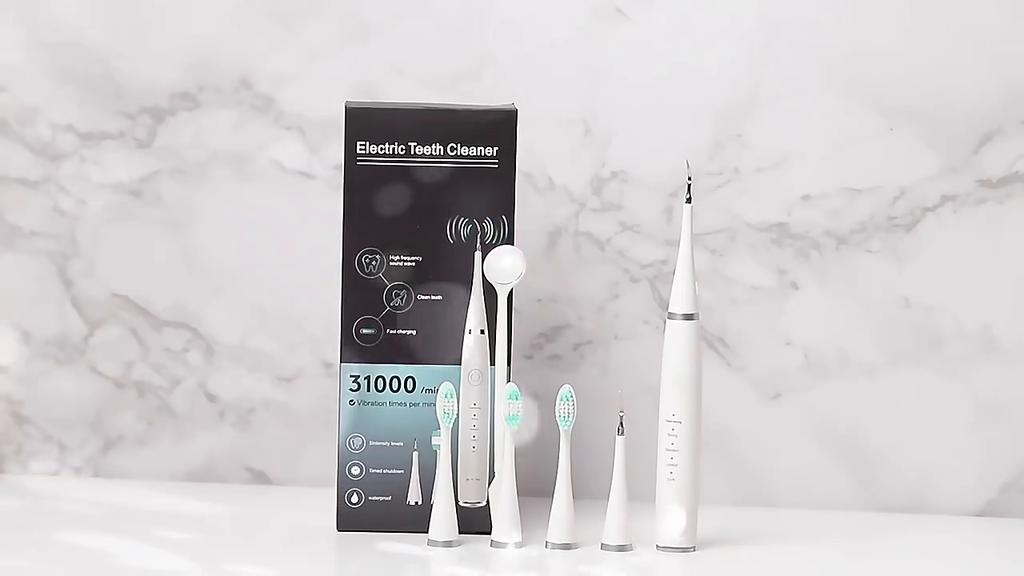 7 In 1 Ultrasonic Dental Cleaner Scaler Dental Tartar Remover Electric Toothbrush Sonic Teeth Plaque Cleaner Tooth Cleaner Oral Cleaning Tool